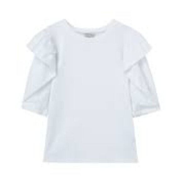 Habitual Kid Envelope Puff Sleeve Top T-shirt - white - girl 7/8 - Picture 6 of 7